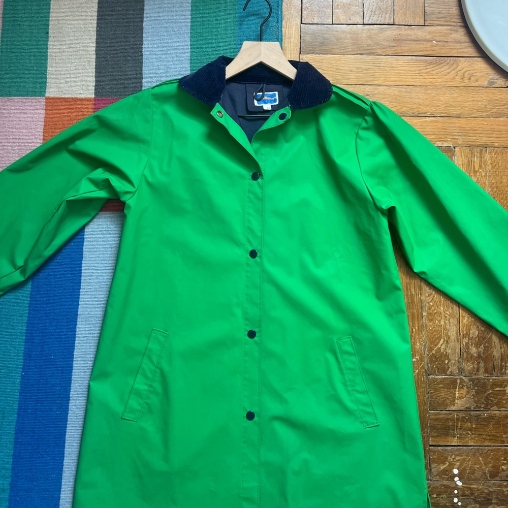 Vintage Green Raincoat
